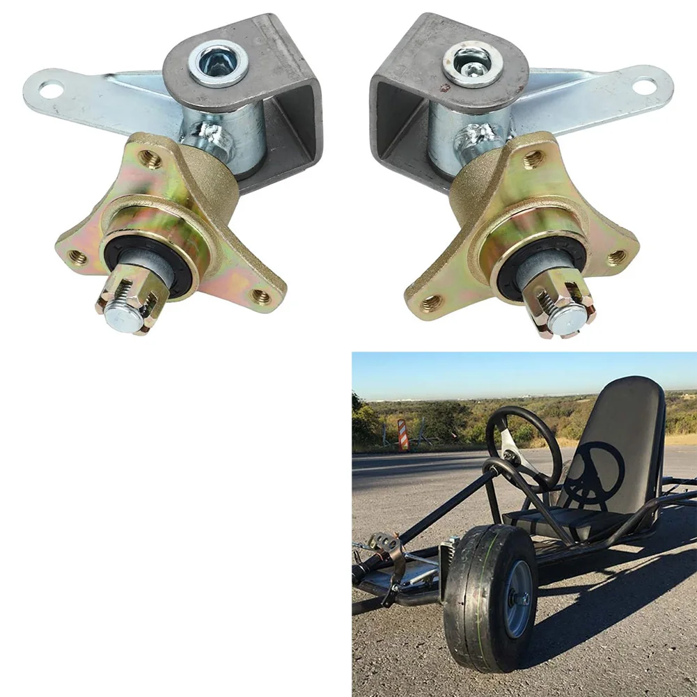 

1 Pair 15mm 3 Stud Front Wheel Hubs Steering Spindle With Wheel Rear Axle Hub For 6in Tires ATV Four Wheel Kart Accessories