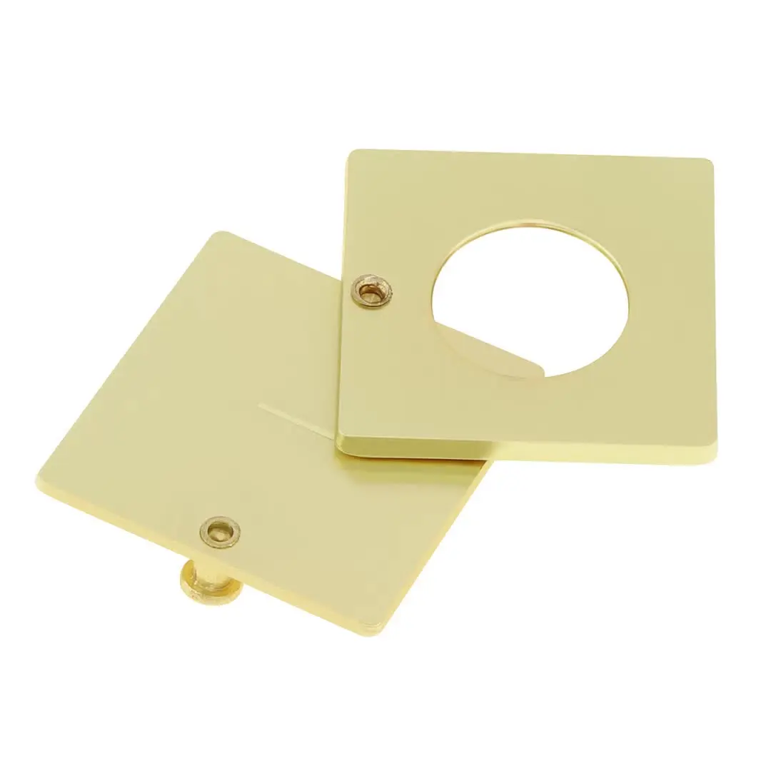 Solid Brass Square Peephole Cover – 5/8 Inch Diameter, Brushed Nickel, With Double-Sided Tape, For Door Viewers, Privacy & Security