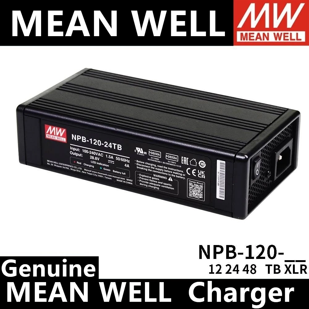 

MEAN WELL NPB-240/NPB-360/NPB-120-12/24/48TB/XLR/AD1 240W Charger compatible with lead-acid and li-ion batteries 2 or 3 stage