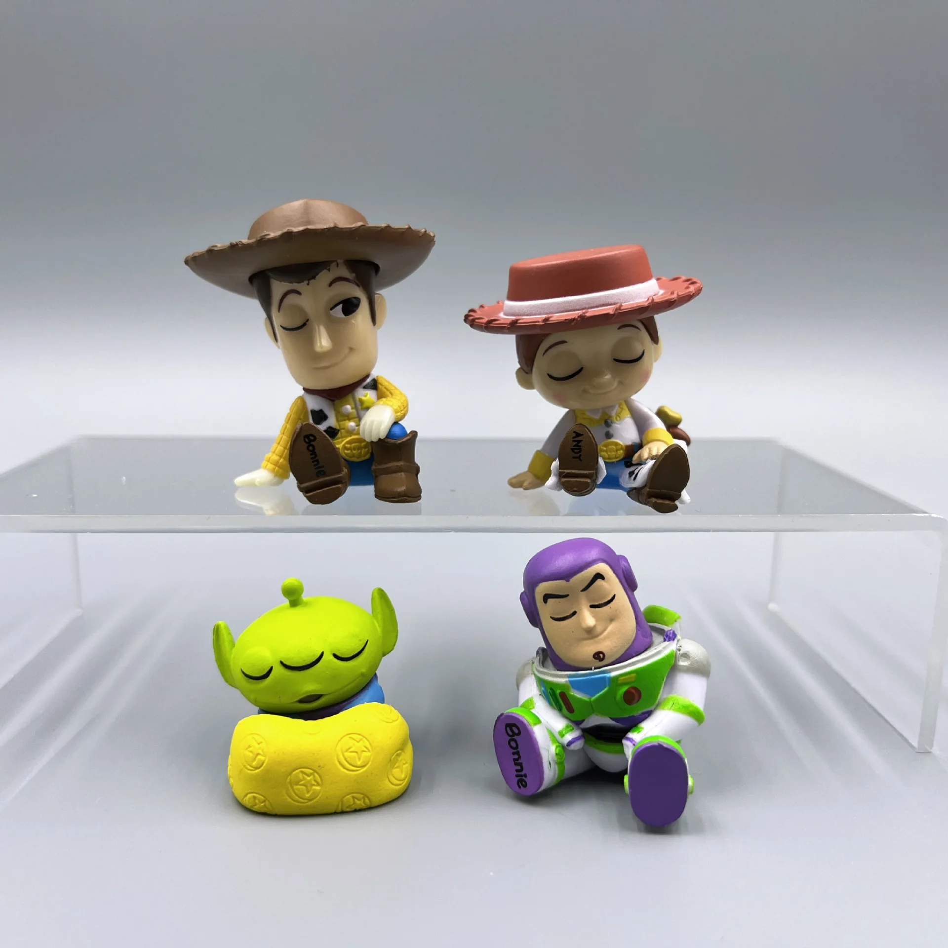 4pcs Disney Toy Story Action Figure Buzz Lightyear Woody Jessie Alien Kawaii Doll Collectible GK Model Toys Kids Christmas Gift