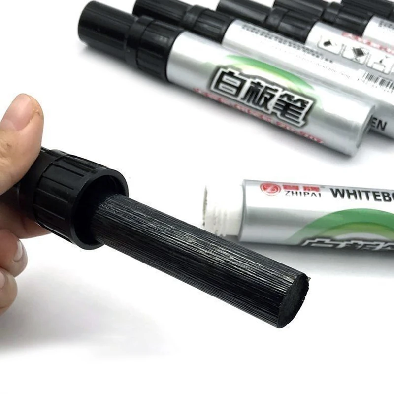 Refillable Whiteboard Markers Set - 6mm Jumbo Fiber Tip, Black/Red/Blue, Low-Odor Ink for Classroom & Office (High-Capacity）