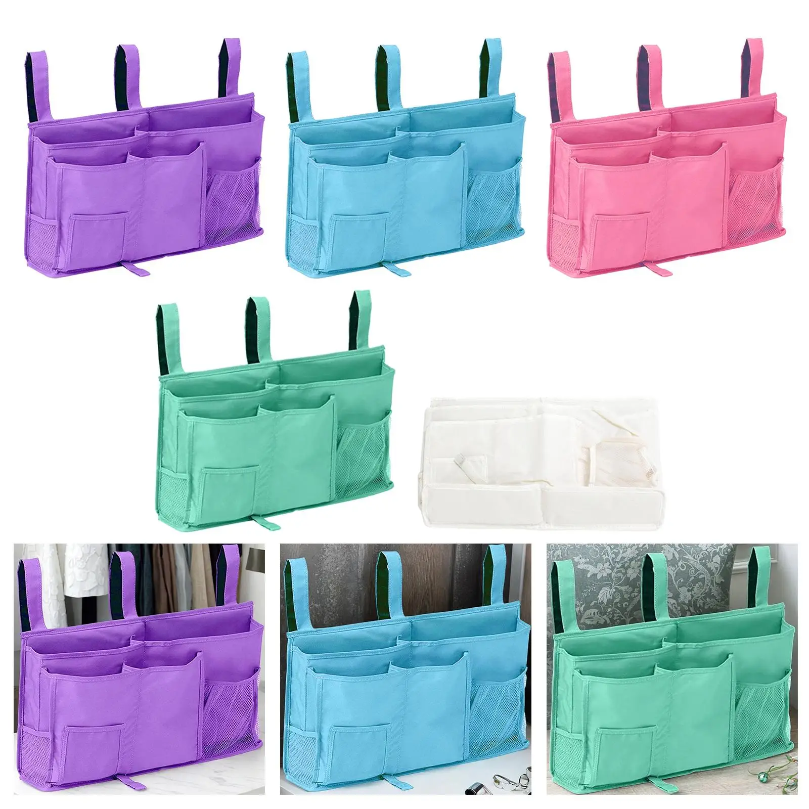 Nightstand Bag, Bed Rail Storage Bag, Bunk Bed Organizer, Nightstand Bag for