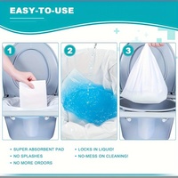 Toilet Seat Liners 50/100pcs, Liquid to Gel Lock Odor for Portable Commode Chair, Super Absorbent Disposable Pads for Camping.