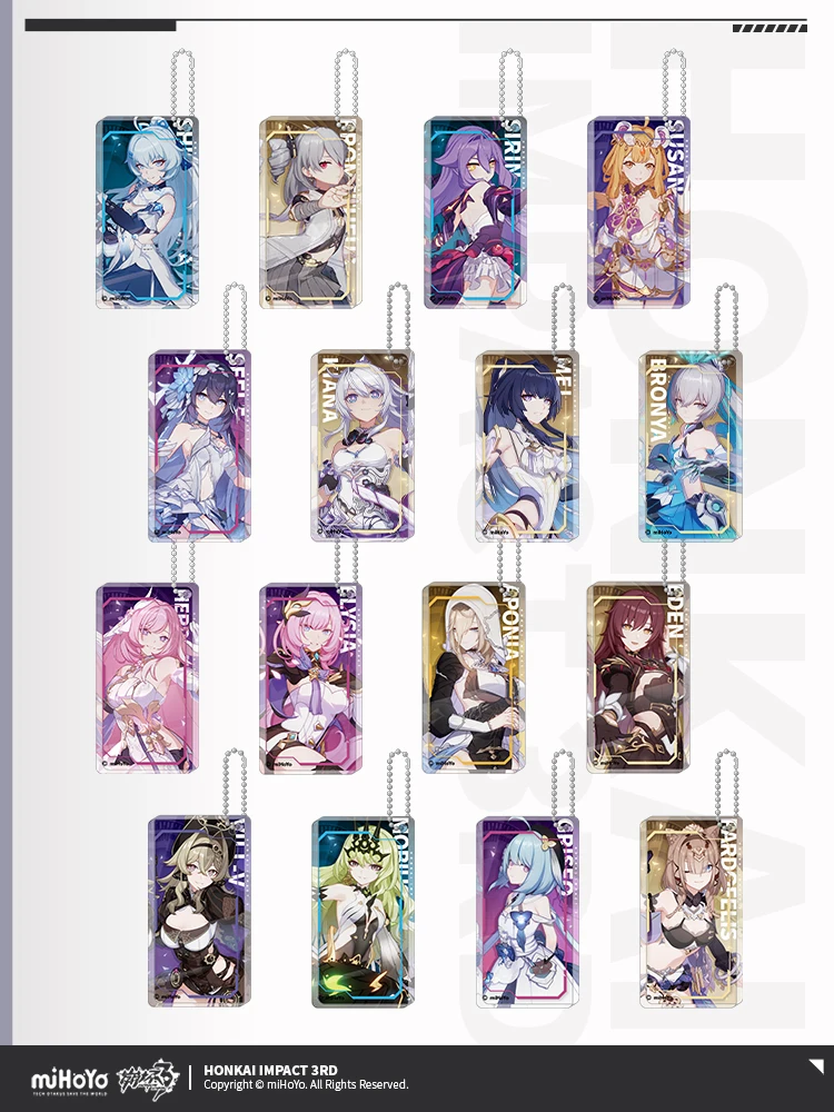 Honkai Impact 3rd Official Merch miHoYo Original Authentic Series Acrylic Keychain Pendant Seele Susana