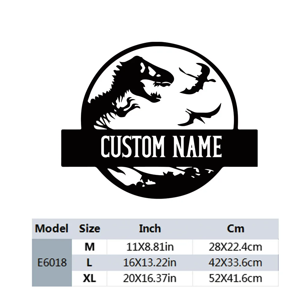1PC Cool Jurassic Custom Name Wall Art Decal Decoration Fashion Sticker For Living Room Decor Wall Art Decal