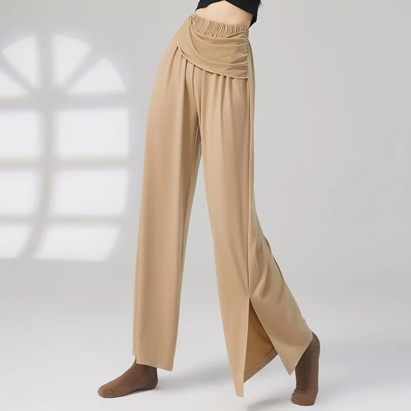 

Classical dance pants summer open-ended wide-leg pants modern Chinese dance suit elegant