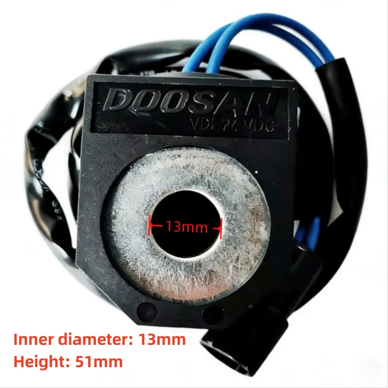 

Электромагнитная катушка для регулирующего клапана экскаватора DOOSAN, внутренний диаметр 13 мм, высота 51 мм, DC24V 12V, DH150-7/220-7/225-7