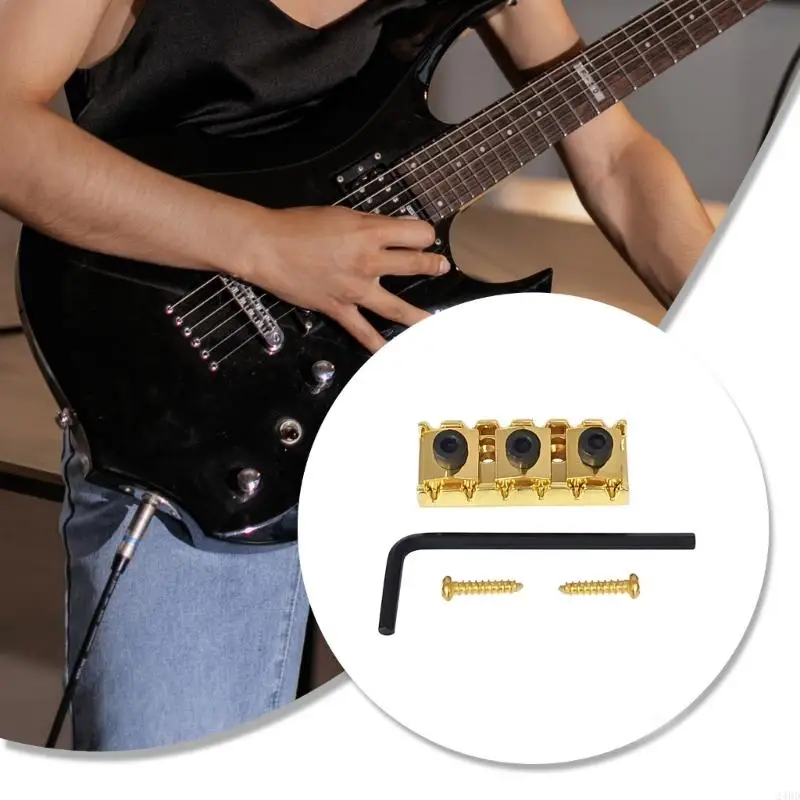 قفل جسر الجيتار الاحترافي من سبائك الزنك باللون الأسود والذهبي والفضي 24BD #1