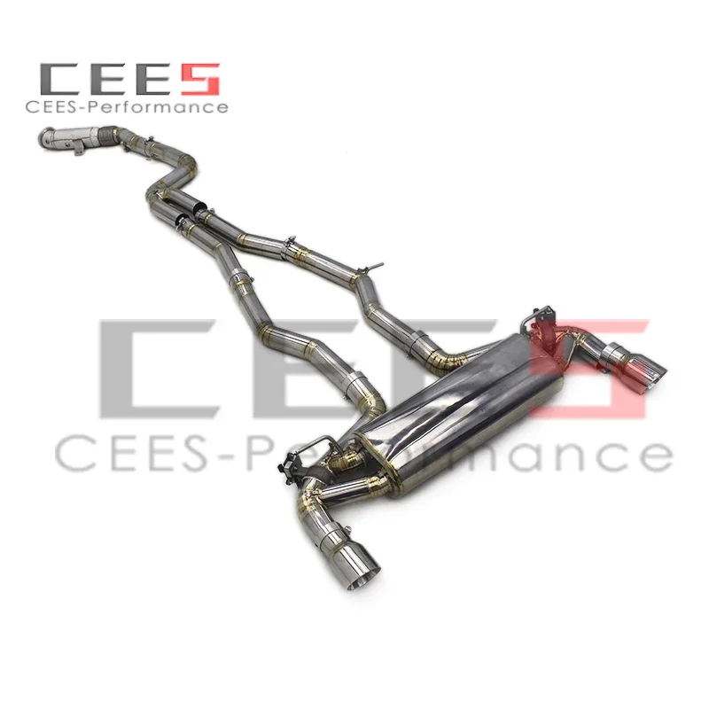 CEES Free Flow Downpipe for Toyota Supra A90/A91 MK4/MK5 3.0T 2020-2024 Race Car Sliver Pipe Valvetronic Catback Exhaust System