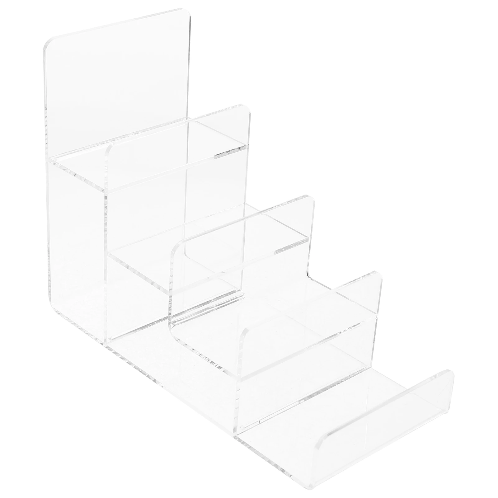 

4 Tier Acrylic Display Stand Handbag Wallet Purse Rack High Transparency Sturdy Construction Space Efficient Clutch Bag Greeting