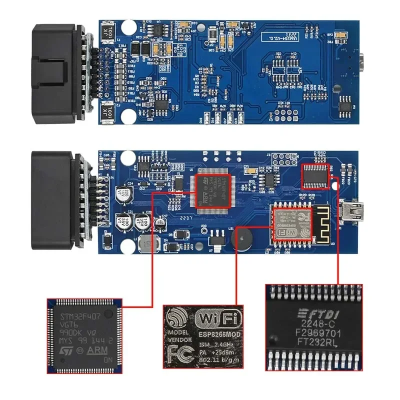 جديد FOROKI 6154 WIFI/USB 6154B 1.6.6 العمل Forporsch Obd2 الماسح الضوئي OD-S6.2.2 الإصدار V1.6.6 لأداة تشخيص السيارة واجهة USB
