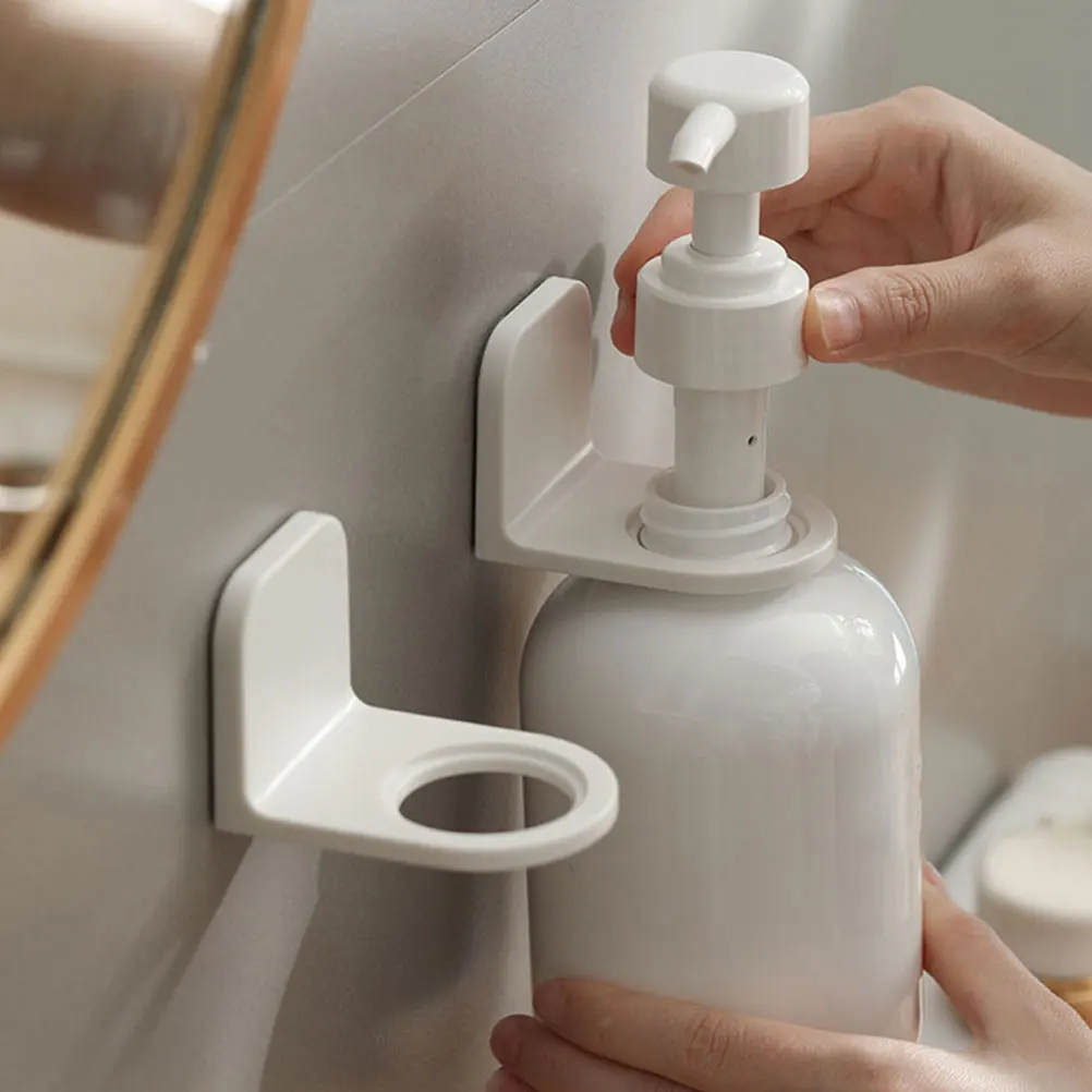 

Hooks Rack Shampoo Brackets Hair Dryer Holder Hanging Soap Punch Free Shower Gel Bottle Holders Bathroom Wall Hanging Bracket