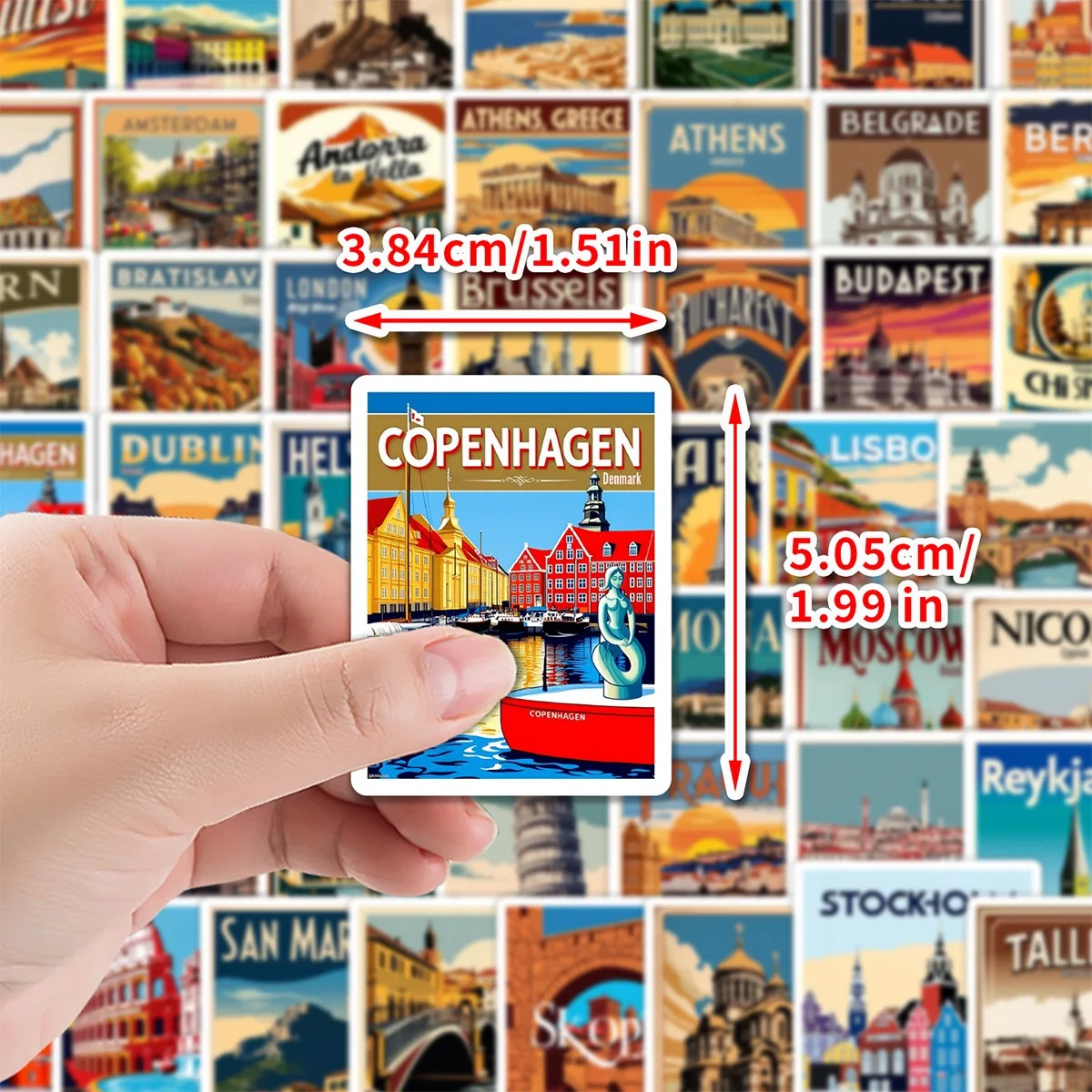 

10/50Pcs Mix European Famous Buildings Travel City Stickers Landmark Landscape Decals Phone Luggage Laptop Skateboard Sticker