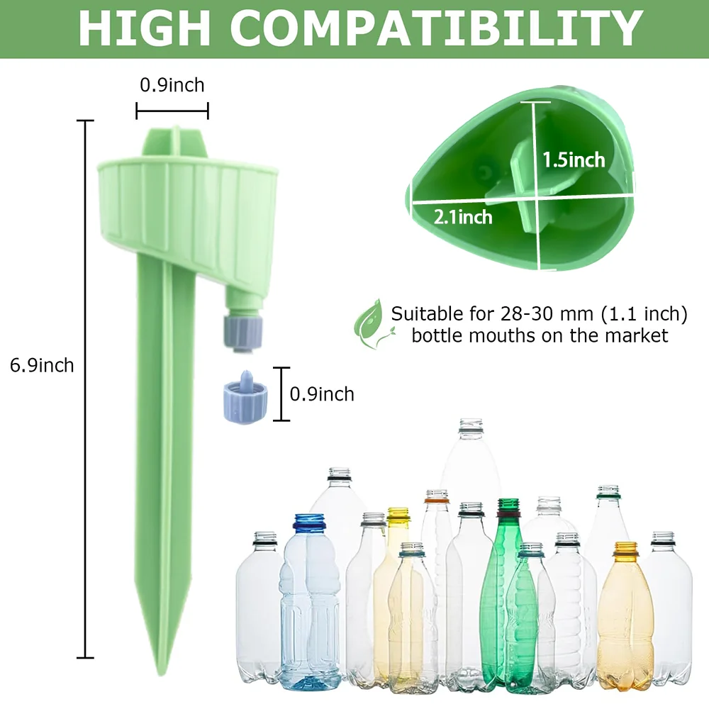 자체 급수 스파이크 자동 식물 급수 시스템 장치, 실내 야외 급수용, 자체 급수 화분 삽입, 2 개