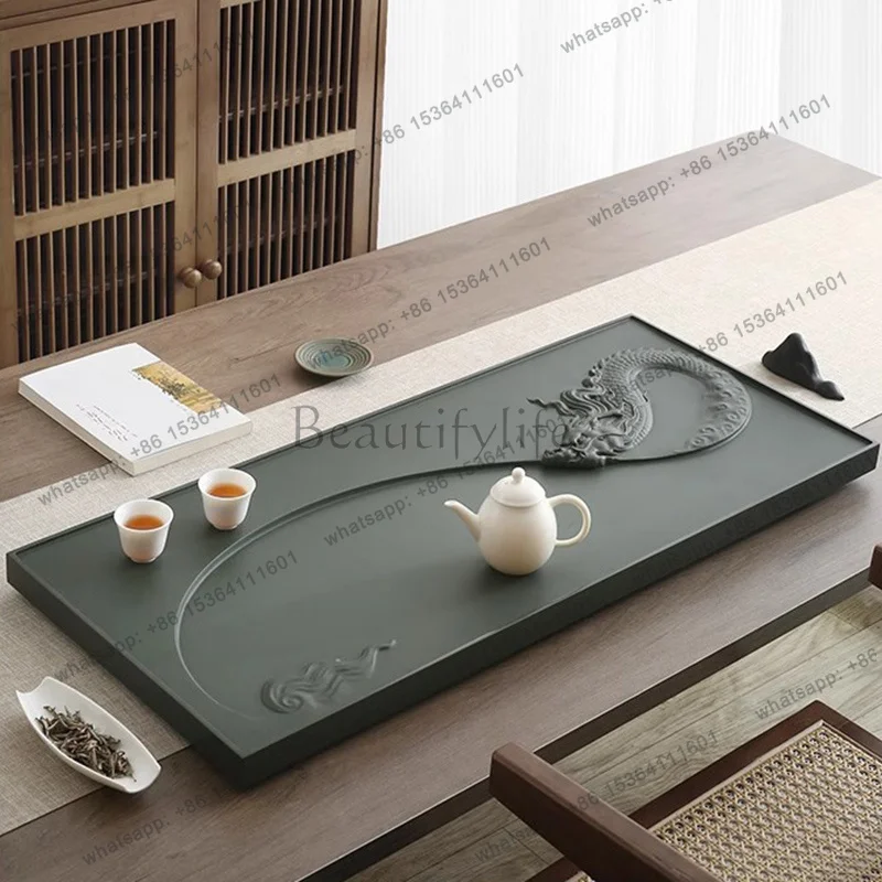 Best Sellers Office Marble Tea Tray Chinese Table Office Valet Tea Tray Pot Plate Luxury Trinket Irregular Hospitality Bandejas