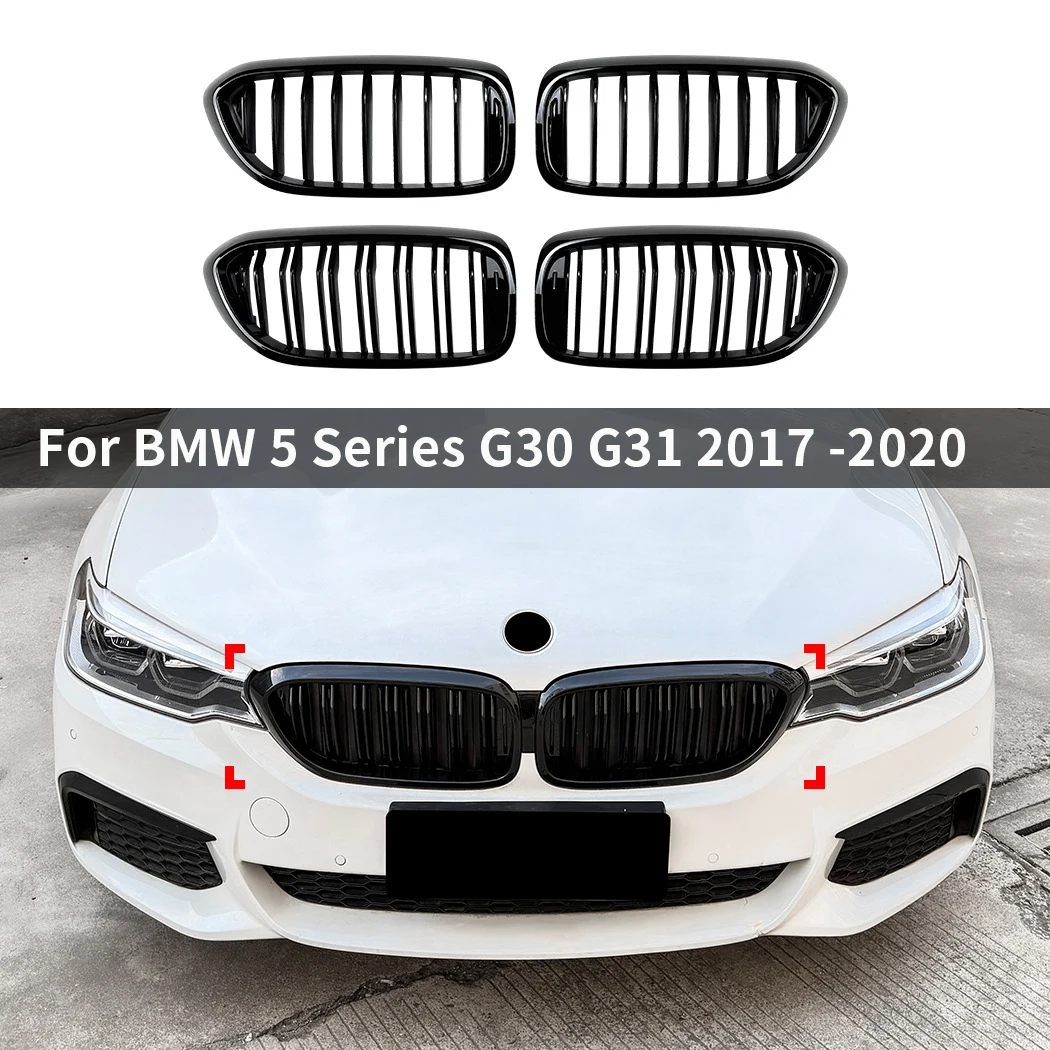 

For BMW 5 Series G30 G31 2017 -2020 Car Horizontal bar and parallel bar M5 grille exterior decoration modification accessories