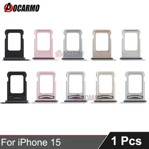Bilashmart Aocarmo Apple iPhone 15 Single Dual SIM Card Tray Holder Slot Drawer Black Pink Blue Yellow Green Replacement