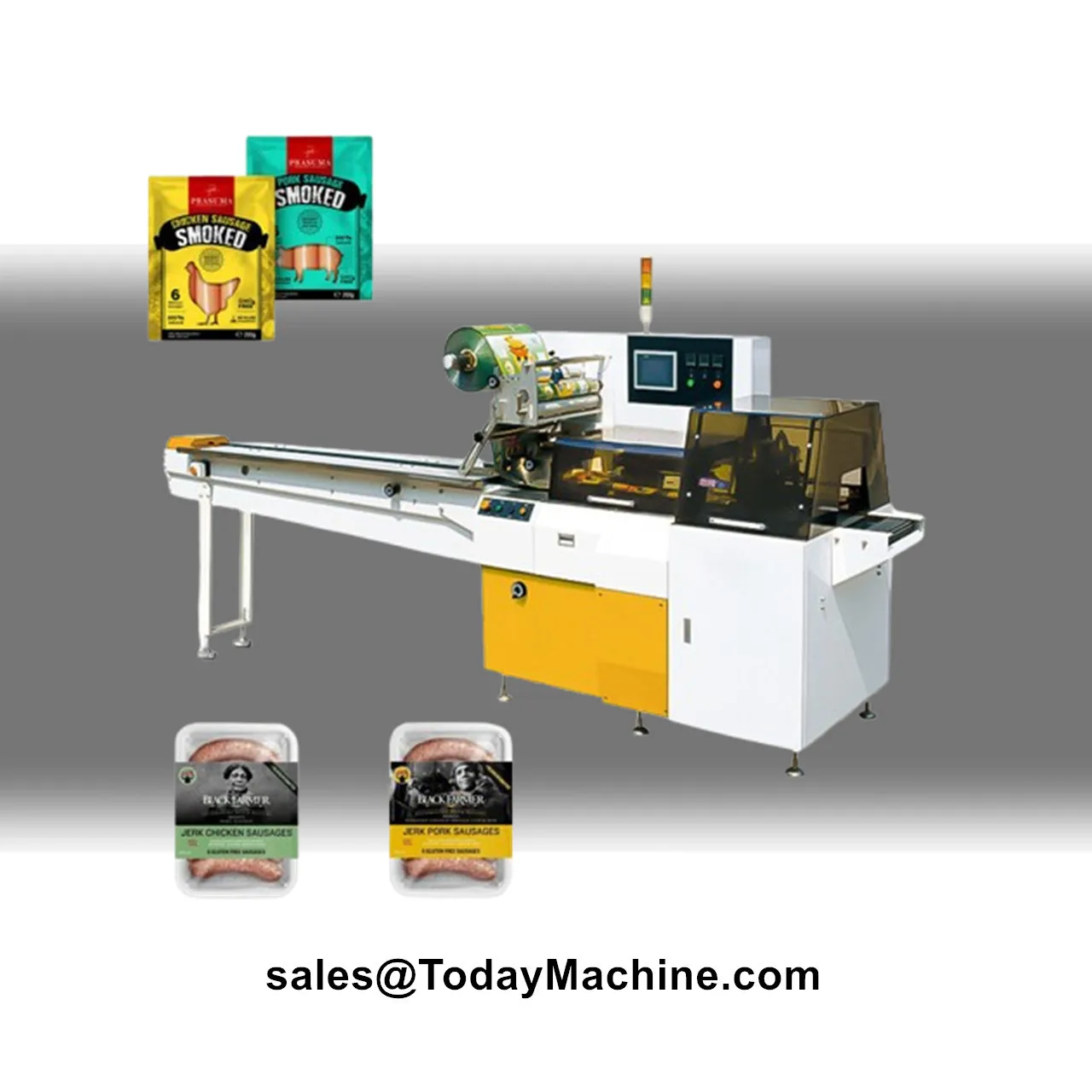 Automatic Horizontal Flow Vegetable Fruit Bag Pillow Type Flow Wrapping Machine