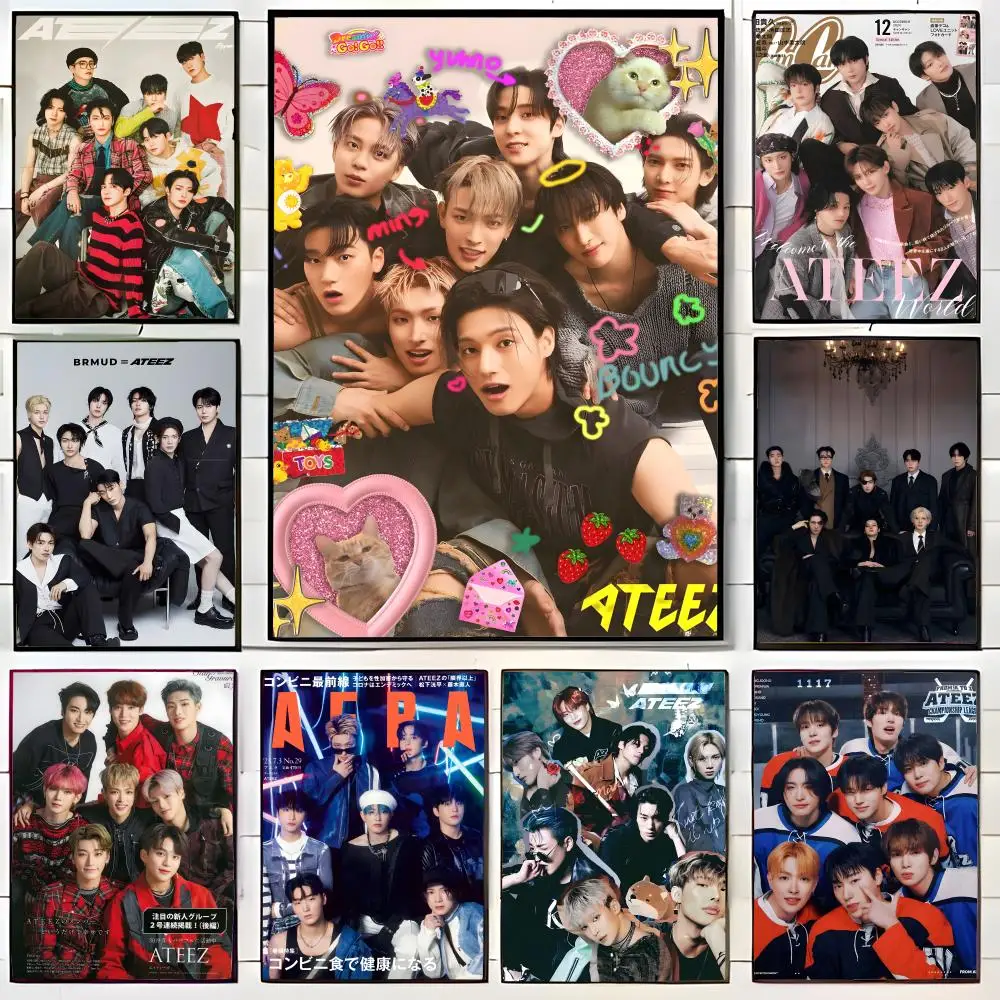 Powerful Kpop ATEEZ Poster Wall Art Print Decorative Mural Home Decor Gift Unframed
