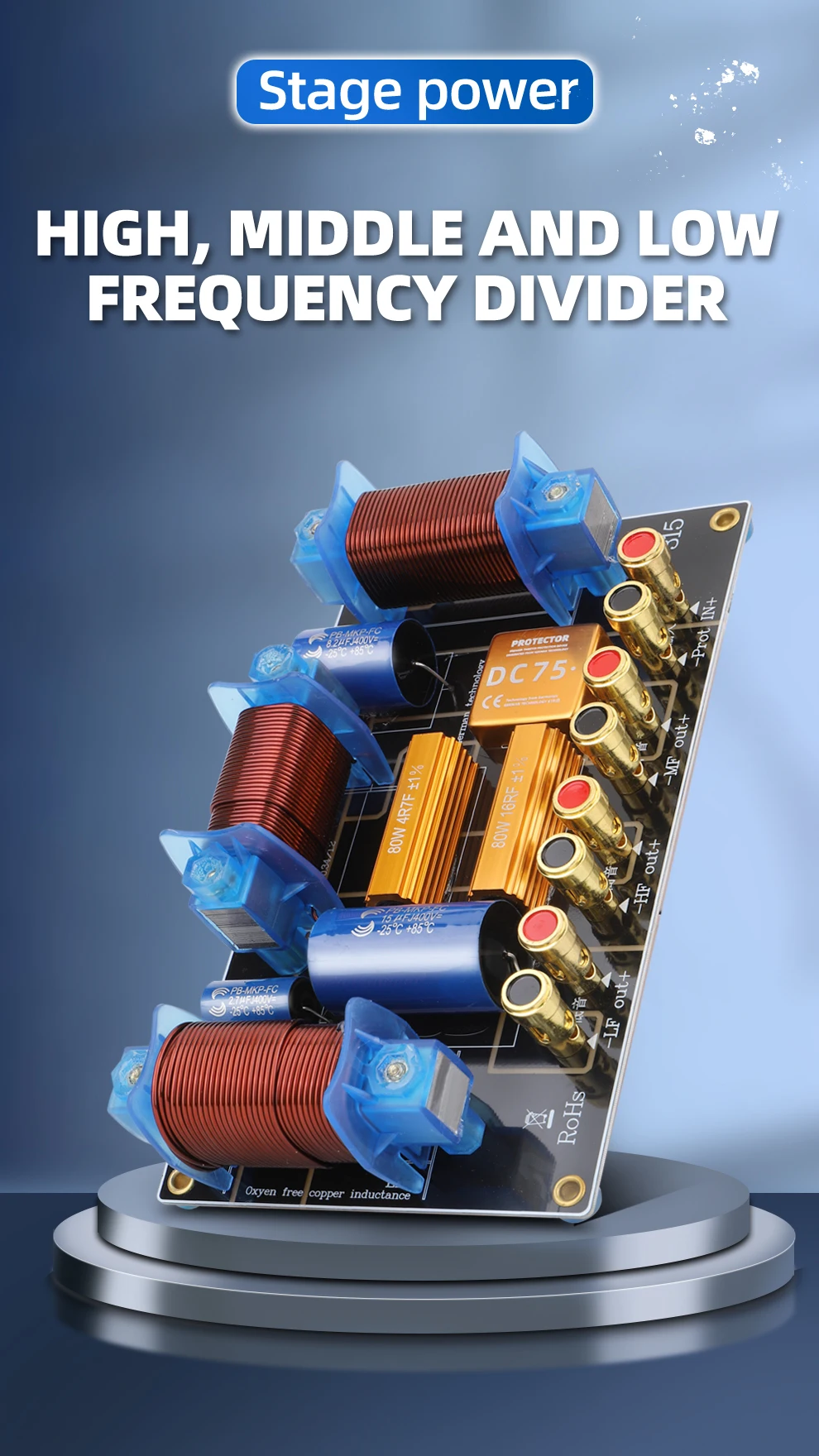 3-Wege-Frequenzweiche mit hoher Leistung, für professionelle Line-Array-Soundsysteme, Hoch-/Mittel-/Tiefpass-Frequenzweiche für 12-, 15- und 18-Zoll-Lautsprecher – Detail 3