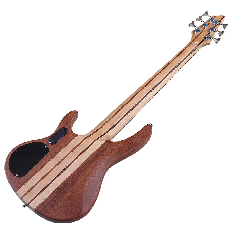 Neck Through 6 String Electric Bass Guitar Active Guitarra Solid Sapele Body 43 Inch Bass Guitar High Grade