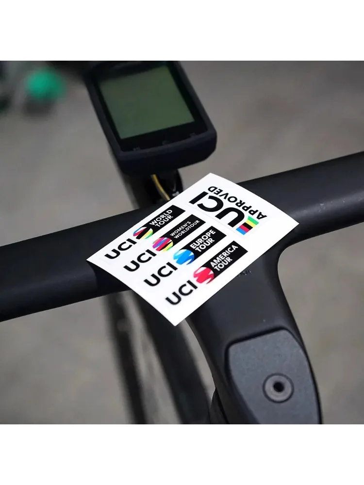 AliExpress NONE 5Pcs/Sheet UCI Cycling Stickers, Glue-Free Decorative Decals for Bike Top Tube, Handlebar and Seatpost Cycling Accessories