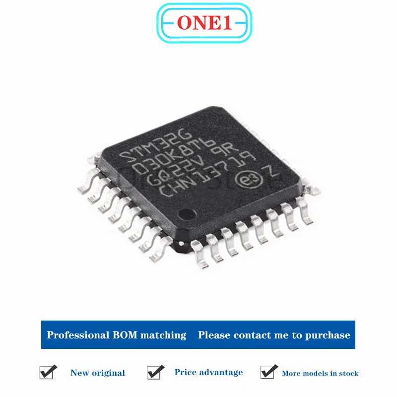 1 ชิ้น/ล็อตใหม่ STM32G030K8T6 LQFP-32 ARM Cortex-M0 + ไมโครคอนโทรลเลอร์ 32 บิต-MCU