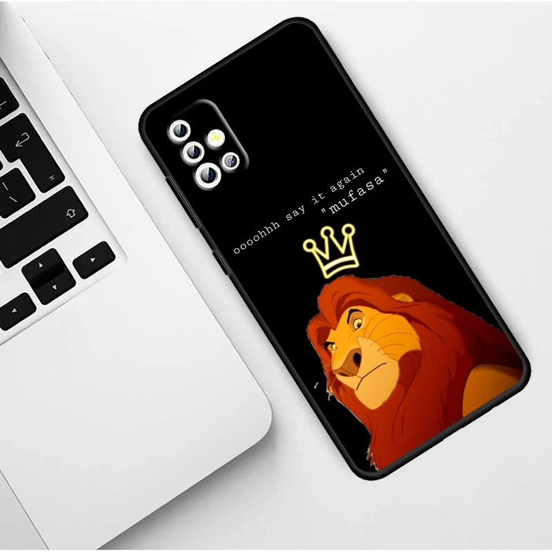 The Lion King Disney Anime For Samsung Galaxy A54 A34 A73 A52S A72 A52 A32 A22 A12 A21S 4G 5G Silicone Soft Black Phone Case