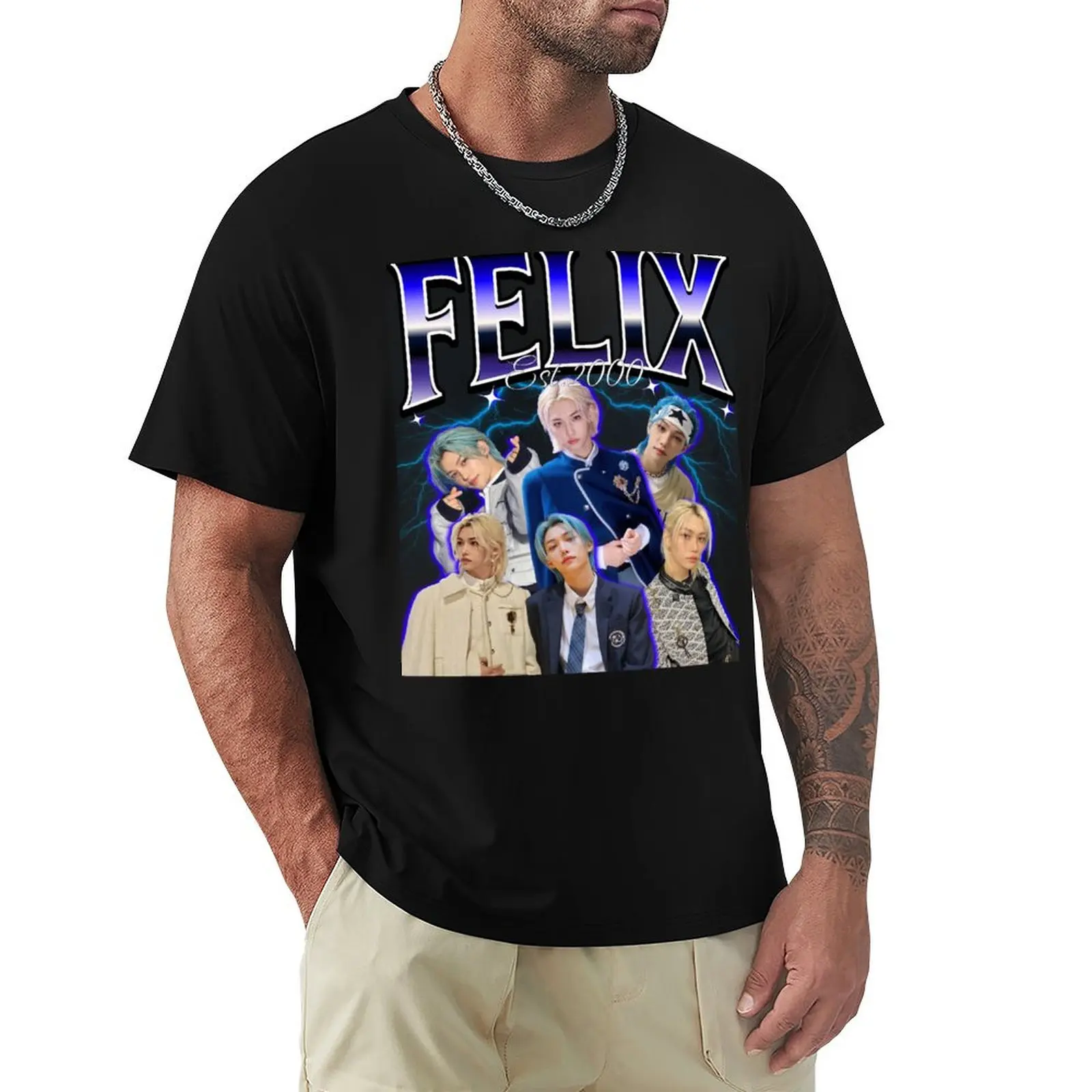 Felix 90s T-Shirt Casual Lightweight Short Sleeve Top