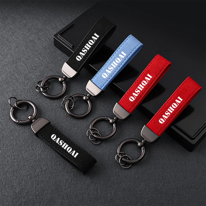 Anti-Lost Leather Car Keyring Auto Vehicle KeyChain For Nissan Qashqai J10 J11 2021 2020 2019 2018- 2011 2010 2009 2008 2007