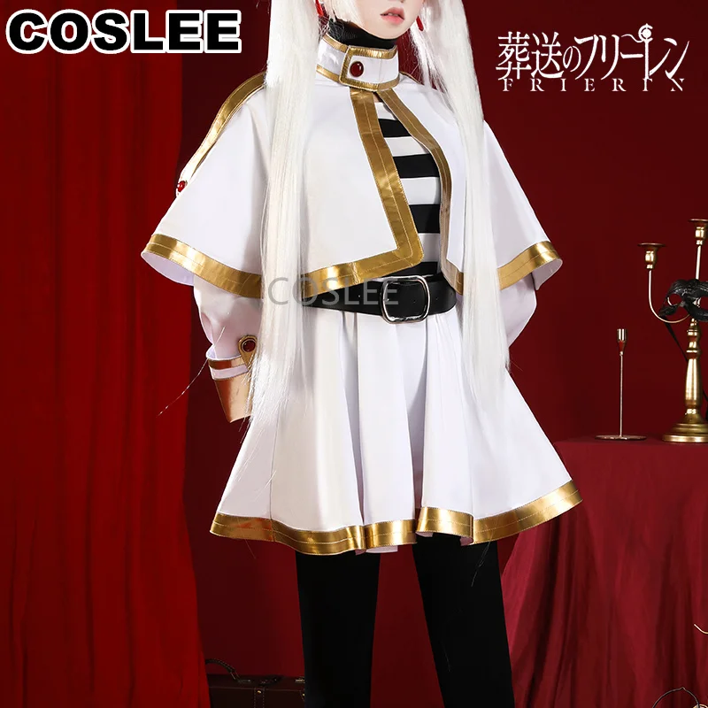 COSLEE Anime Frieren At The Funeral Frieren Lovely Dress Shawl Uniform Cosplay Costume Role Play Halloween Party Outfit For Wome