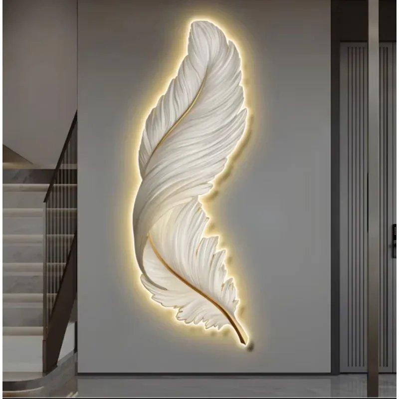 

Large Wall Metal Art Home Decor With Led Light Luxury For Dining Room Living Room