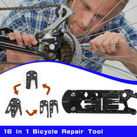 16 in 1 Stainless Steel Screwdriver Wrench Ruler Portable Mini Mountain Cycling Spanner Bicycle Repair Multi Functional Tool