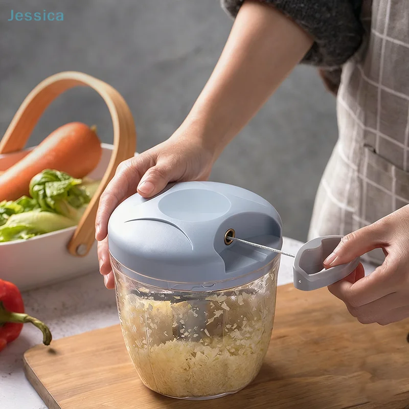 ♥Manual Pull String Food Chopper - Multi-Function Vegetable/Meat/Garlic Mincer, Kitchen Gadgets