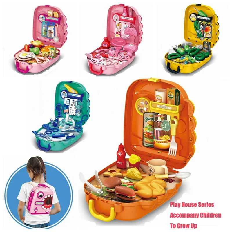 Set da cucina per bambini, set di giocattoli da cucina per giochi di finzione, set da gioco per bambini con strumenti da dottore di Amburgo, set da gioco per bambini