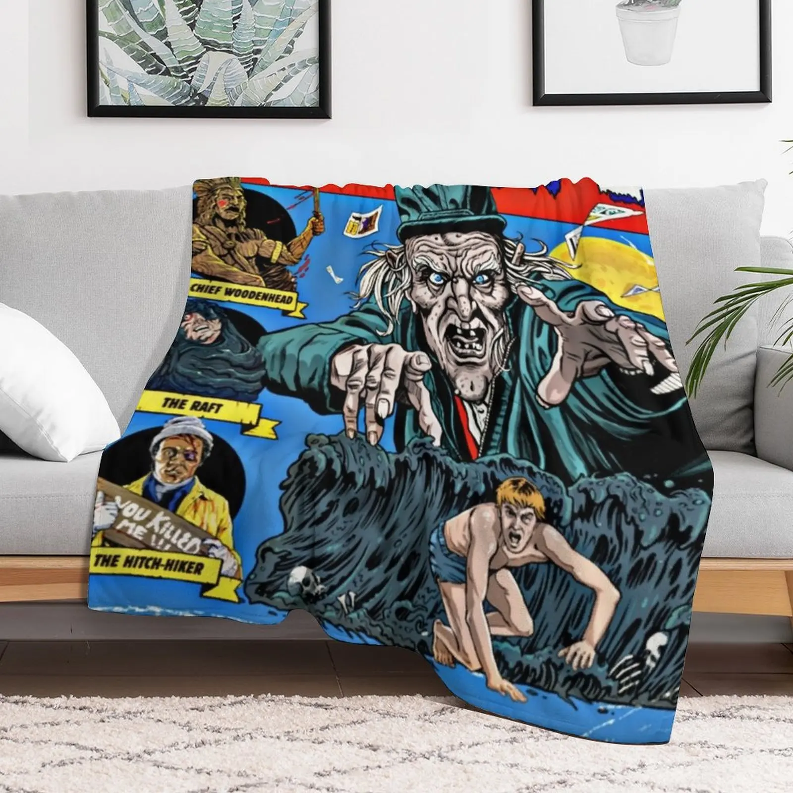 

Creepshow 2 Throw Blanket Sofa Quilt Flannel Fabric Flannels Giant Sofa Blankets