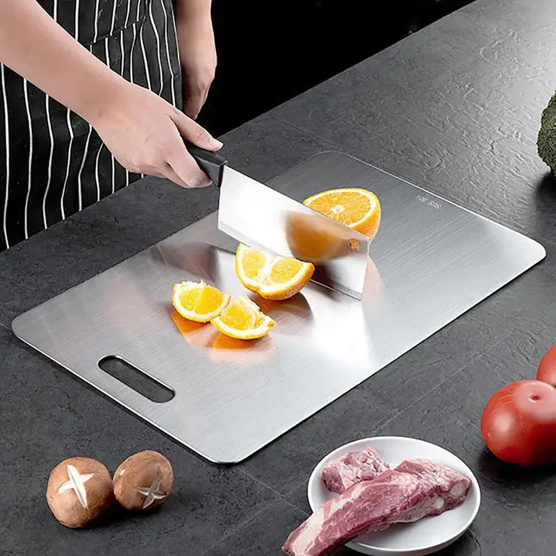 Thickened Stainless Steel Cutting Board Household Cutting Board Kitchen Kneading Dough Board Vegetables And Meat Chopping Board