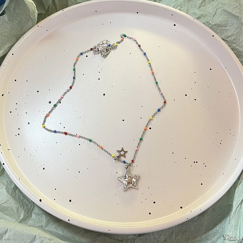 Frühling Bunte Blumen Liebe Anhänger Halskette Edelstahl Perlen Kette Halskette Geschenk Schmuck Neue Mode Hochzeit Geschenk – Detail 22