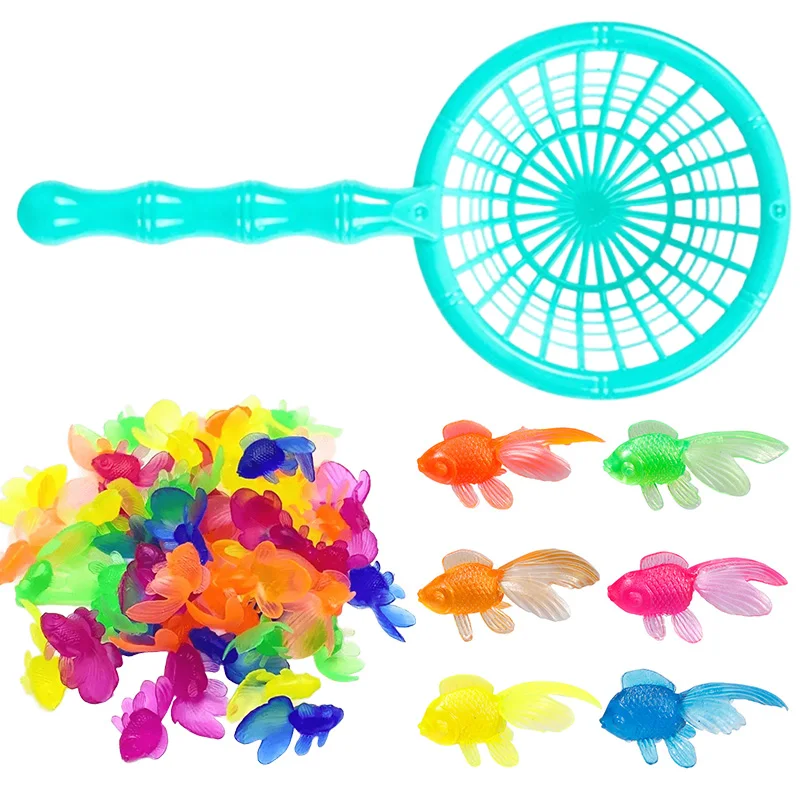10/20PCS Mix Color Simulation Goldfish with Fishing Nets DIY Handcraft Decorative Accessories Photography Prop Rewards Gifts ZYF