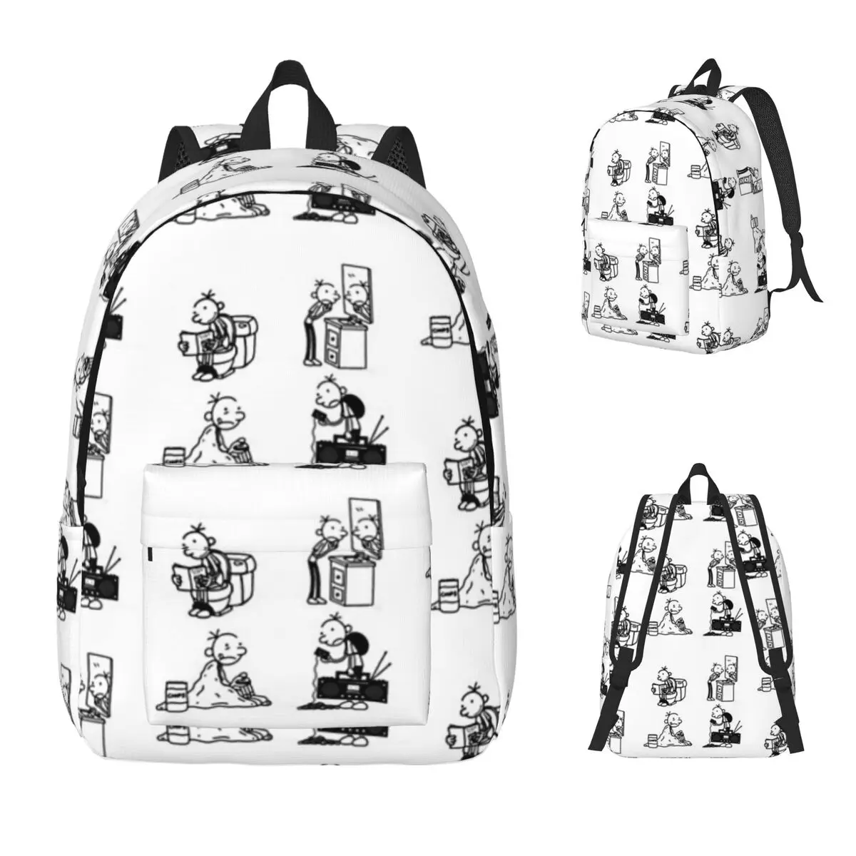 Wimpy Kid 4 States Of Greg Heffley Backpack Daypack Large Capacity Children BookBag School Bag Shoulder Bags for Men Women