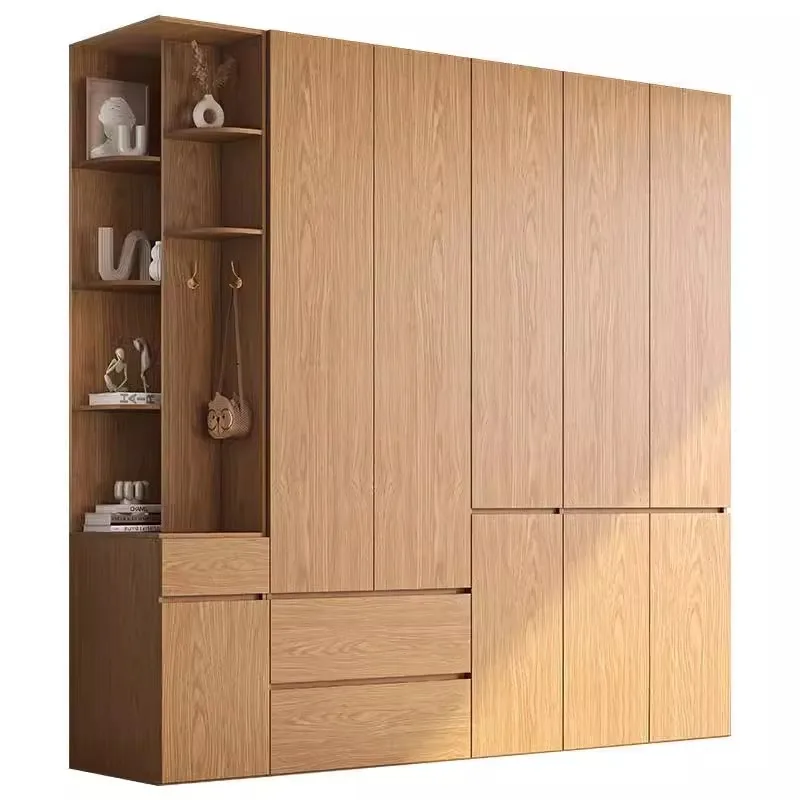 

Light Luxury All-solid Wardrobes Wood Bedroom Segmented Wardrobes Hand-held Antique Home Furniture Шкафы Для Одежды ZY40YG