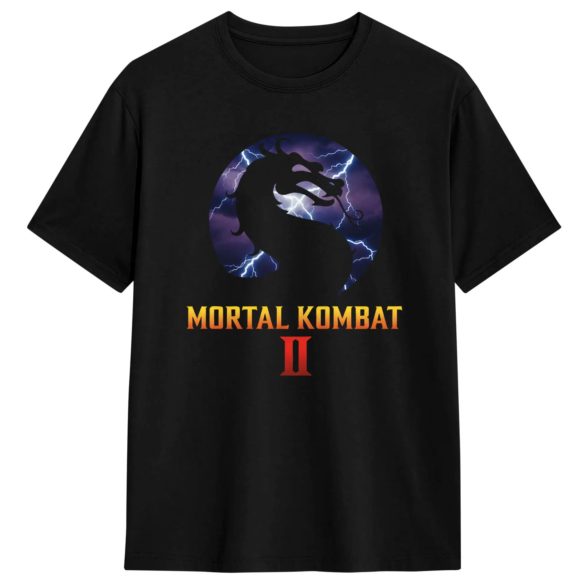 Men's Mortal Kombat II T Shirts  Cotton Tees Summer Vintage Short Sleeve T-Shirt O-Neck Popular Loose Tee Shirt