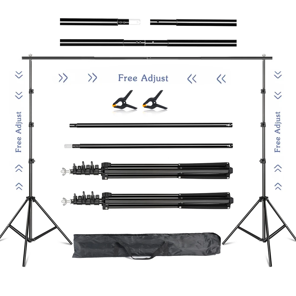 Background Stand Photography Support System Adjustable Stand Background Backdrops Photo Studio Kit Chromakey Green Screen Frame