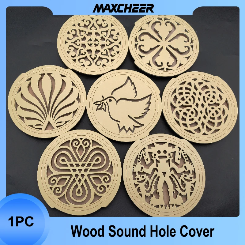 Spruce Wood Sound Hole Cover Block for 41\