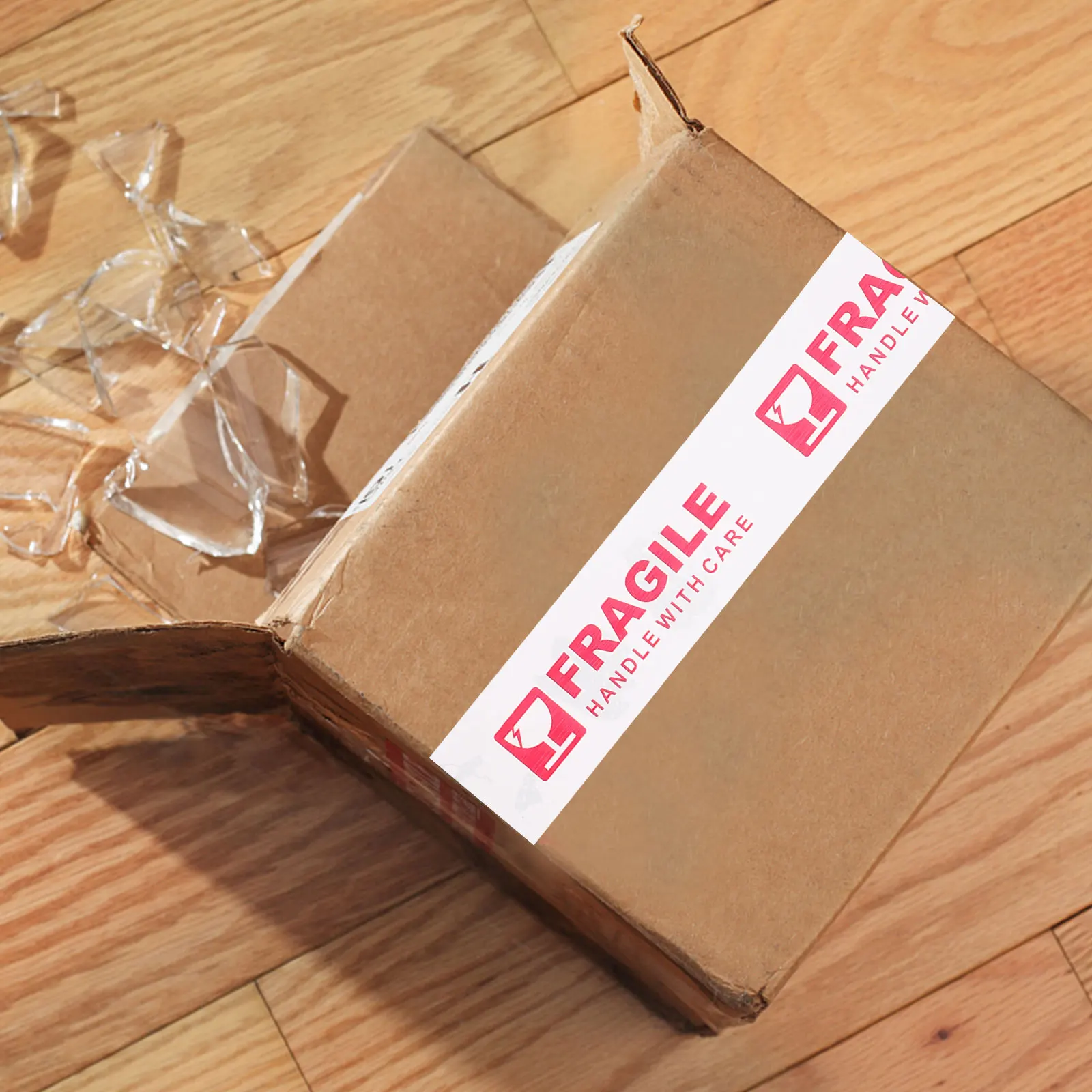

3 Rolls Box Warning Tape Office Fragile Packing Tapes Opp Heavy Duty for Shipping