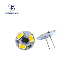 Round 12V G4 LED 0.6W 3LEDS SMD5730 PCB Range Hood LED Bulb Wihte Warm White Crystal Light Chandelier Lighting Bulbs