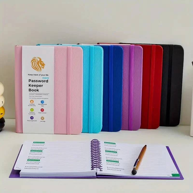 Imagem -05 - Alfabético Hardcover Notebook com A-z Tabs Livro de Senha Budget Planner Notepad Papelaria e Notebooks Office Writing Pads