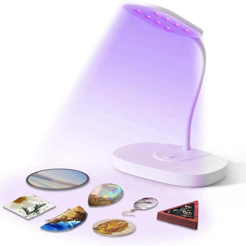 UV Resin Lamp -12W UV Resin Lamp Foldable Flash Curing Lamp With Silicone Pad For Resin And Jewelry Making Durable