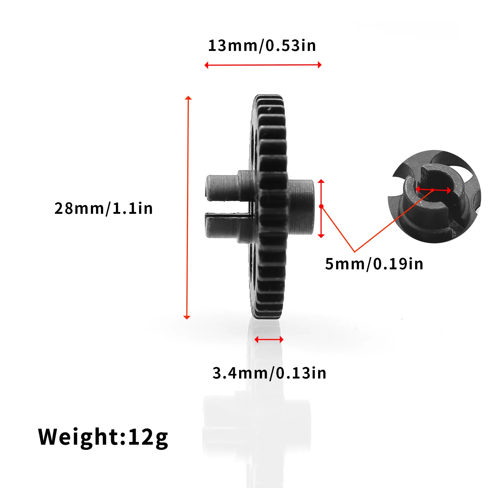 1 zestaw metalowej przekładni głównej ze stali hartowanej G4610 do zdalnie sterowanego samochodu Remo Hobby Smax 1621 1625 1631 1635 1651 1655 1/16