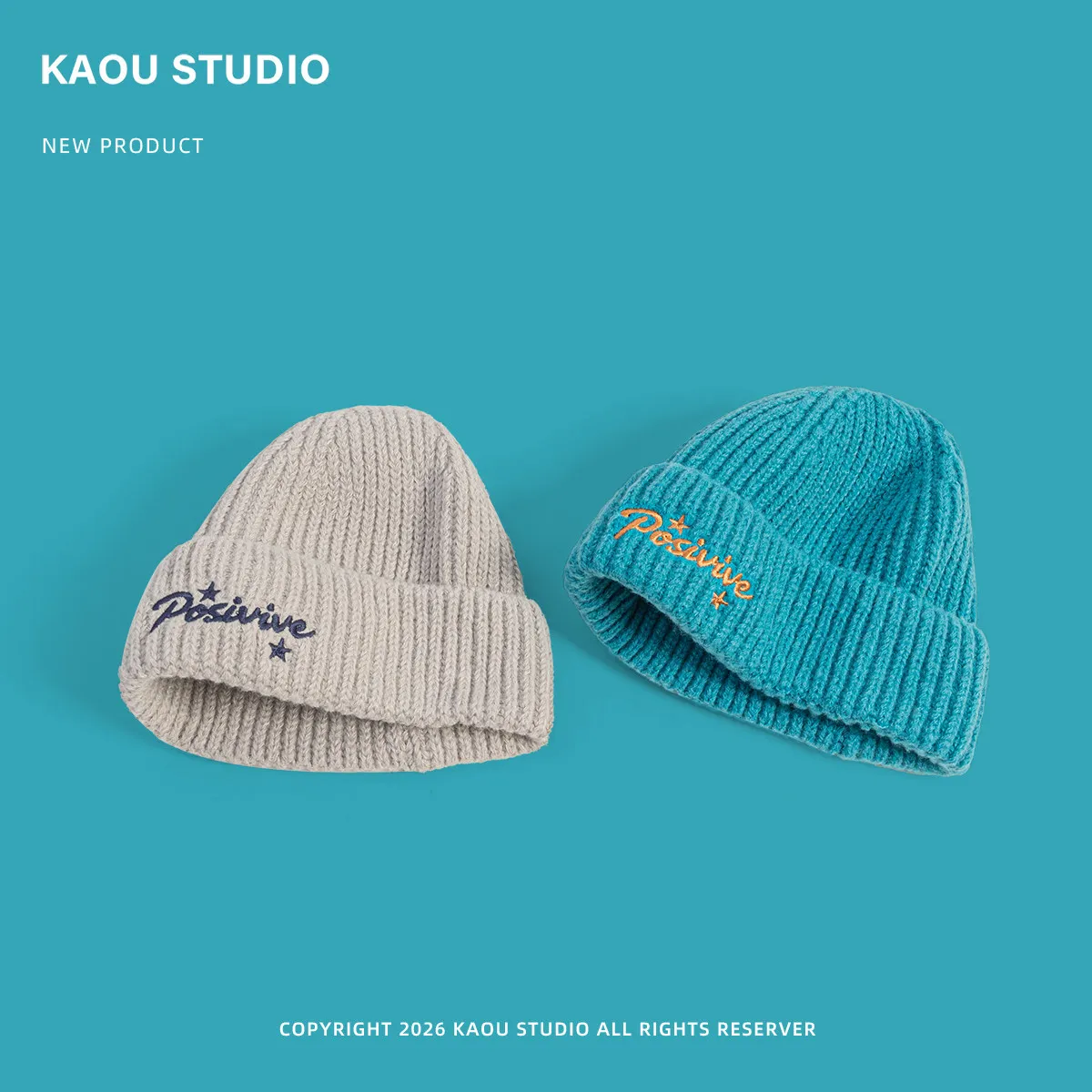 Autumn/winter fashion knit beanie with letter embroidery - unisex warm knit hat with ear flaps for outdoor cold weather